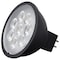 Satco 6.5 Watt MR16 LED - Black Finish - 5000K - GU5.3 Base - 500 Lumens - 12 Volt - Hologen S11399 - alternate 1